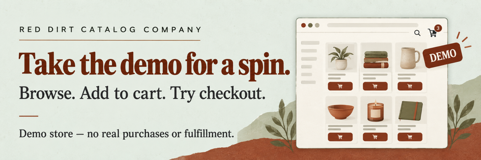 Demo store — no real purchases or fulfillment